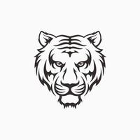 ilustración de vector de diseño de logotipo de cabeza de tigre impresionante