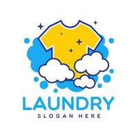 Laundry Logo Design Vector Template, Emblem, Concept Design, Creative Symbol, Icon