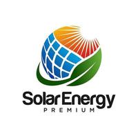 Creative Solar Energy Logo Design Vector Template