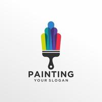 House painting logo design vector template