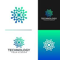 Abstract technology logo template vector icon