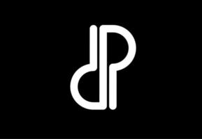 logotipo de la letra inicial dp pd dp vector