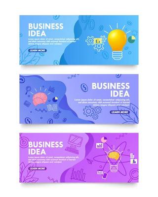 Set of Business Idea Banner