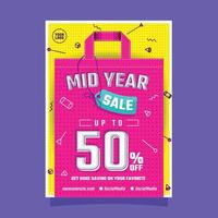 Modern Mid Year Sale Poster Concept vector