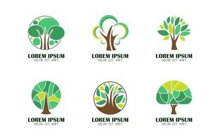 Tree Logo Elements Collection vector