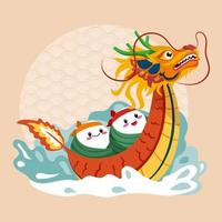 Dragon Boat Festival Concept vector