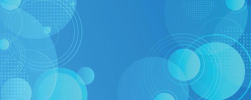 Modern blue gradient circle banner vector