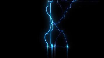 bliksem en abstracte onweersbui digitale weergave video