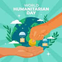 concepto del día mundial humanitario vector