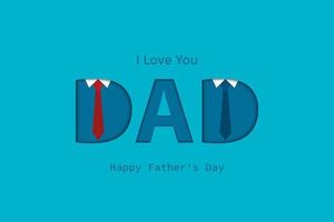 Happy Father's Day Simple Template vector