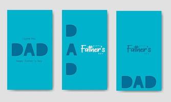 Happy Father's Day Bundle Template vector