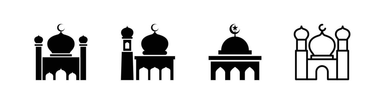 Mosque icon design element suitable for website, print design or app vector