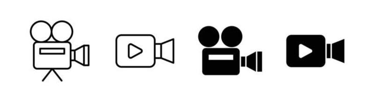 elemento de diseño de icono de cámara de video adecuado para sitio web, diseño de impresión o aplicación