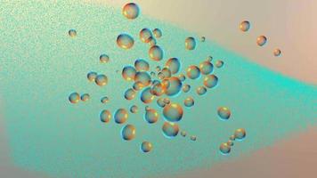 Abstract blue orange background with multi-colored bubbles video