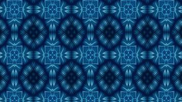 Abstract textured blue background kaleidoscope with ornament video