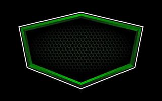 Shield design with hexagonal carbon background vector