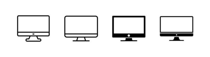 Monitor computer icon design element suitable for website, print design or app vector