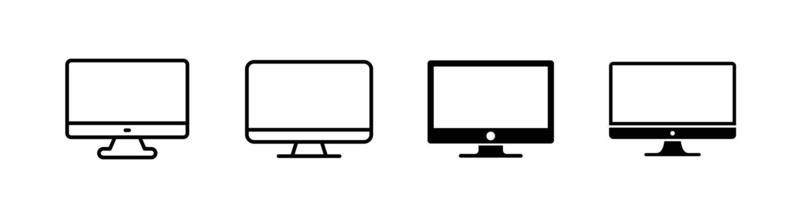 Monitor computer icon design element suitable for website, print design or app