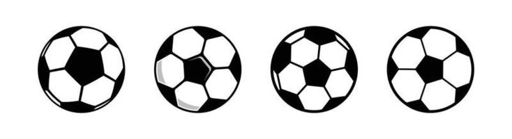 diseño de icono de balón de fútbol, tipo plano vector