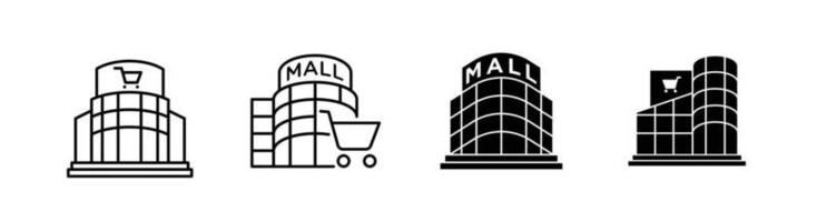 elemento de diseño de icono de centro comercial o centro comercial adecuado para sitio web, diseño de impresión o aplicación vector