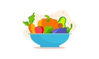 World food day healthy eating illustration green food safety vector