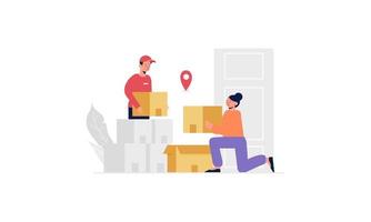 Delivery service, delivery fast shipping concept illustration vector