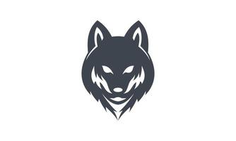 Wolf face logo vector design