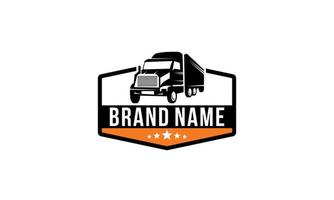 Trucking company logo. Emblem logo concept vector