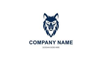 Wolf face logo vector design