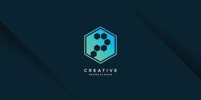 Modern creative P logo template with unique style, technology, computer, data, part 9 vector