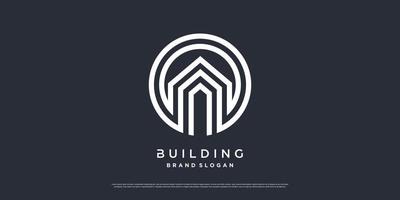 Building logo template with modern unique concept Premium Vector part 5