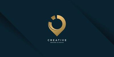 Golden J letter logo template with creative concept and modern unique style part 7 vector