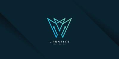 Letter logo M with modern abstract style vector part 4