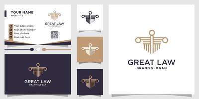 Great law logo template for law firm company Premium Vector