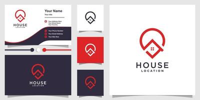 House location logo template with modern creative concept Premium Vector