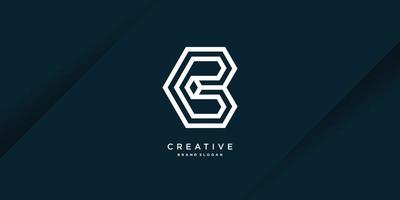 logotipo de la letra b con concepto moderno creativo premium vector parte 2