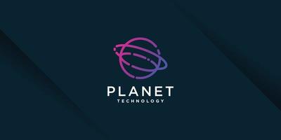 Planet logo template with creative elements for business Premium Vector part 1