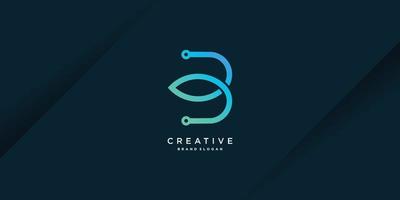 Logo B with creative unique concept for company, person, technology, vector part 7