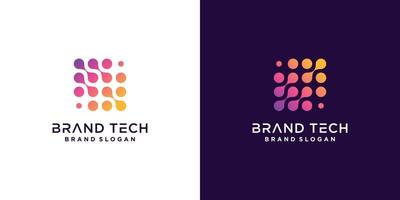 Molecule technology logo template with modern abstract concept Premium Vector part 3