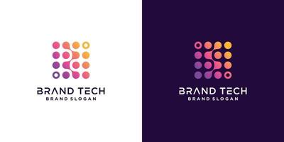 Molecule technology logo template with modern abstract concept Premium Vector part 5