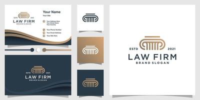 Law firm logo template with creative style Premium Vector