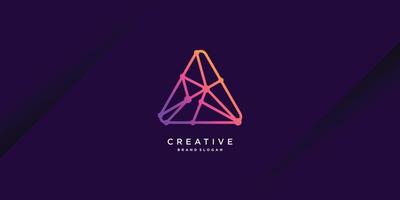 logotipo de tecnología creativa con una inicial para empresa, industria, persona, vector parte 7