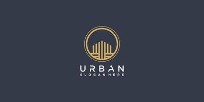 plantilla de logotipo urbano con concepto abstracto moderno premium vector parte 2