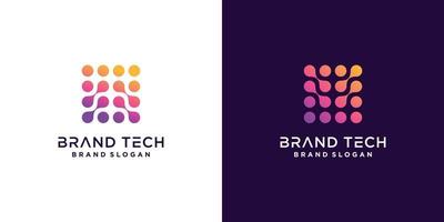 Molecule technology logo template with modern abstract concept Premium Vector part 2