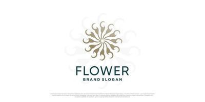 plantilla de logotipo de flor con concepto creativo único premium vector parte 4