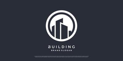 Building logo template with modern unique concept Premium Vector part 2