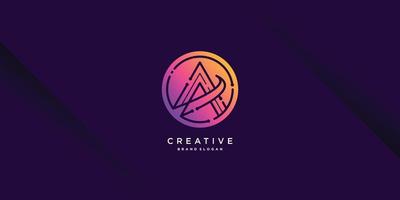 Creative technology Logo with initial A for company, industry, person, vector part 6