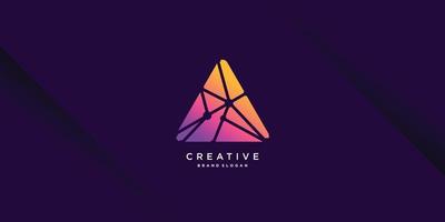 Creative technology Logo with initial A for company, industry, person, vector part 4
