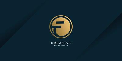 Letter F logo template with unique style Premium Vector part 5