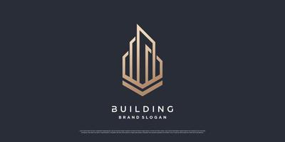 Building logo template with modern unique concept Premium Vector part 4